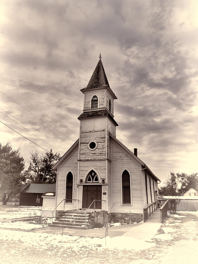 Buffalo Photograph - Country Church - Buffalo Gap South Dakota by HW Kateley