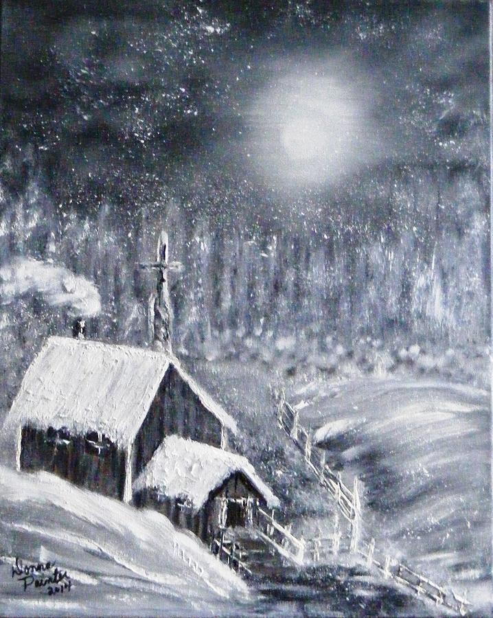 Country Church  Painting by Donna Painter