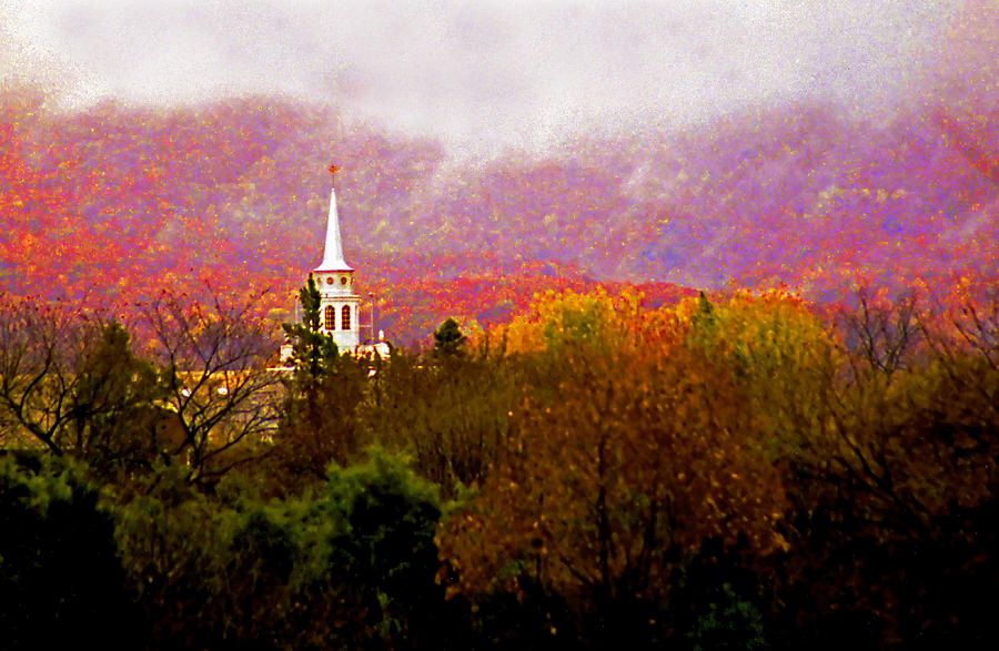 Country church in the fall in rural Virginia Photograph by Bill Jonscher