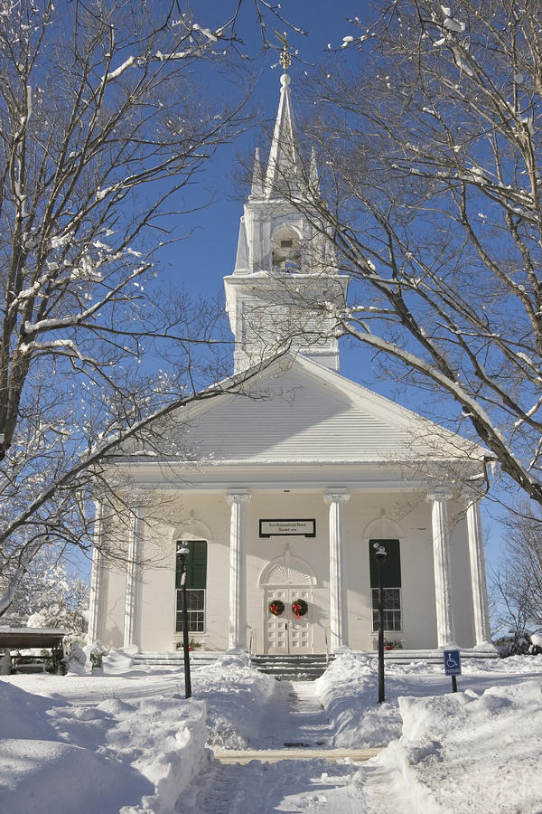 Country Church In Winter Maine Photograph by Keith Webber Jr