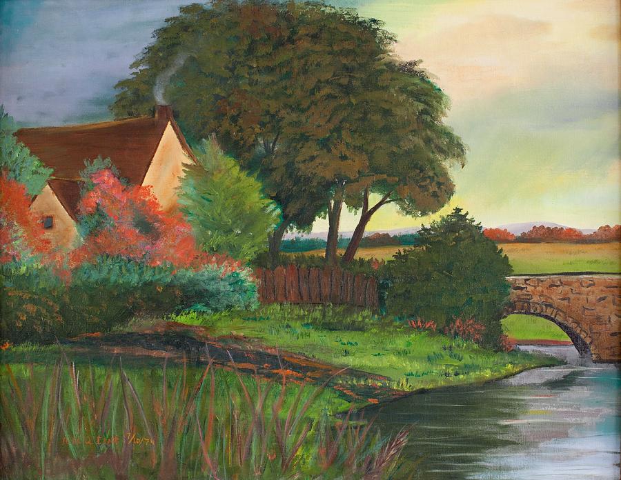 Country Cottage Painting by Alex Izatt