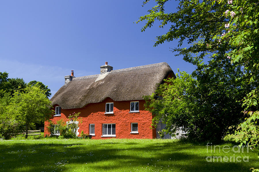 Sunny Photograph - Country Cottage by Graham Bell