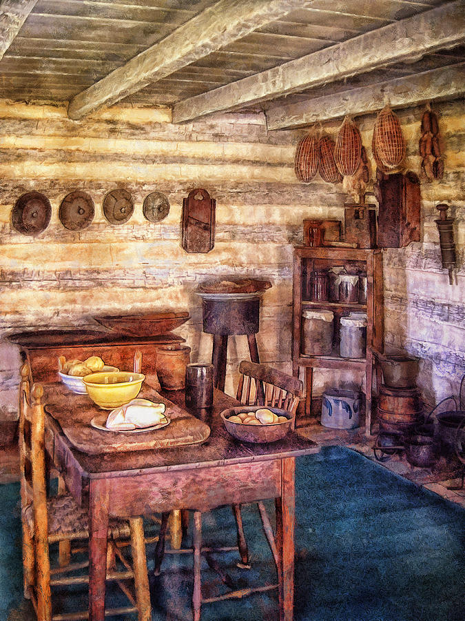 Vintage Digital Art - Country Dining by Mary Almond