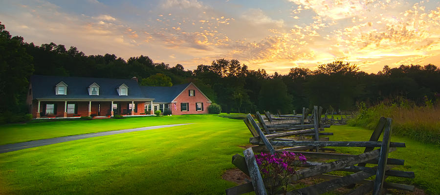 Country Estate Sunset Photograph by Randall Branham