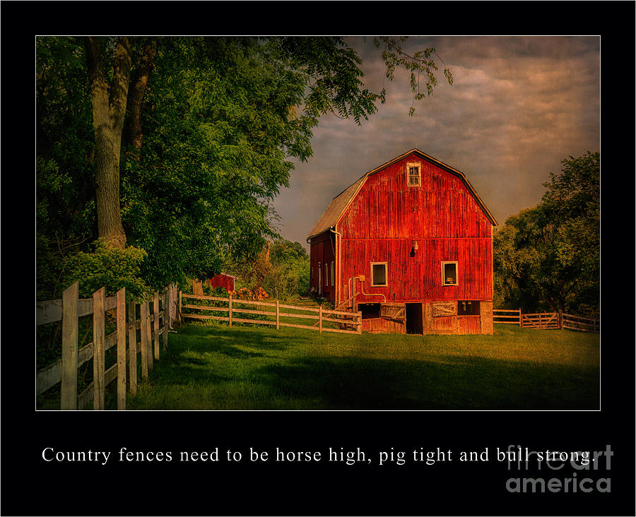 Country Fences Photograph by Priscilla Burgers