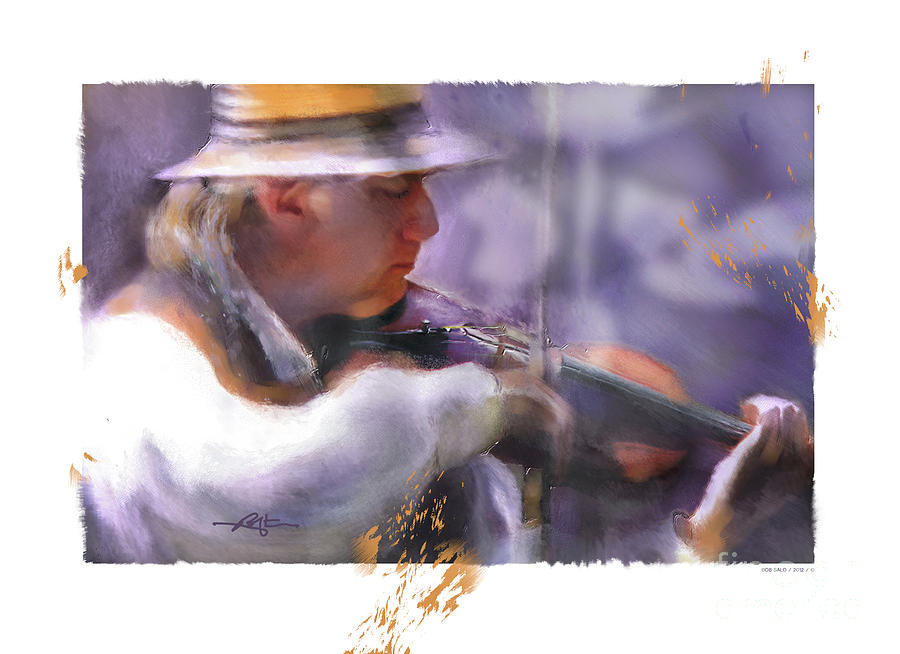 Country Fiddler Painting by Bob Salo