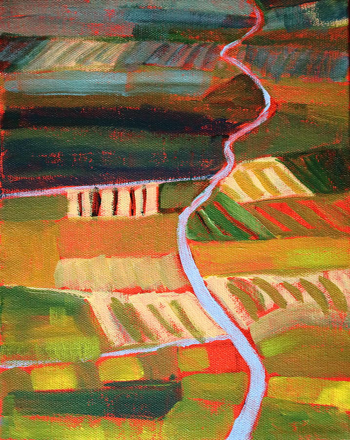 Country Fields Painting by Nancy Merkle