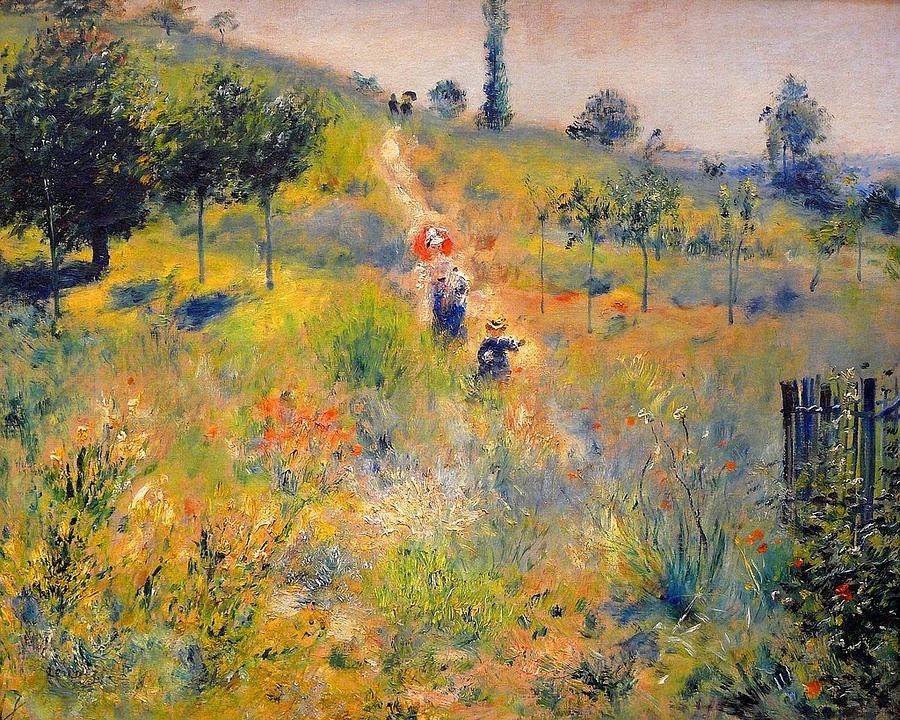 Impressionism Painting - Country Footpath in the Summer by Pierre-Auguste Renoir