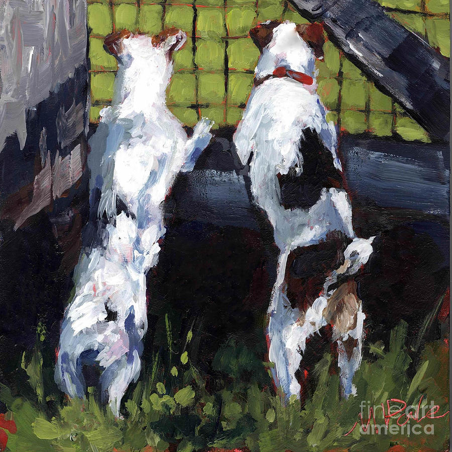 Dog Painting - Country Gate by Molly Poole