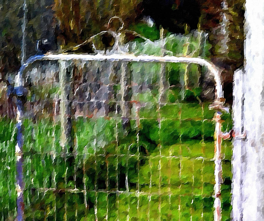 Still Life Painting - Country Gate by Bonnie Bruno