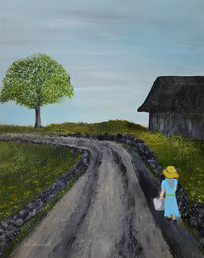 Country Girl Painting by Dick Bourgault