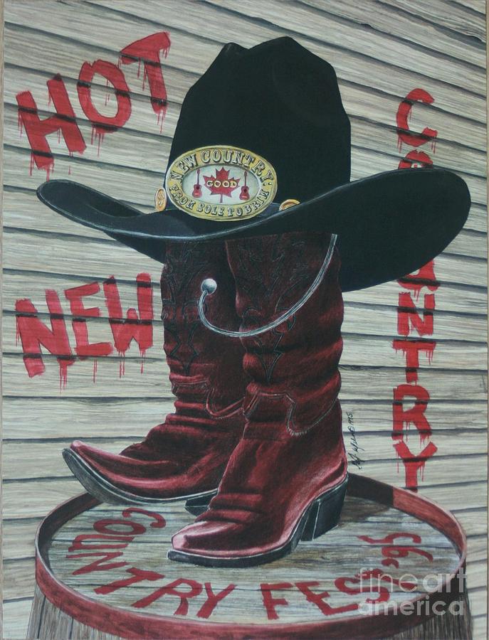 Boot Painting - Country - Good From Sole To Brim by G J Weber