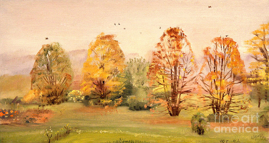 Country Hideout in the Fall Painting by Art By Tolpo Collection