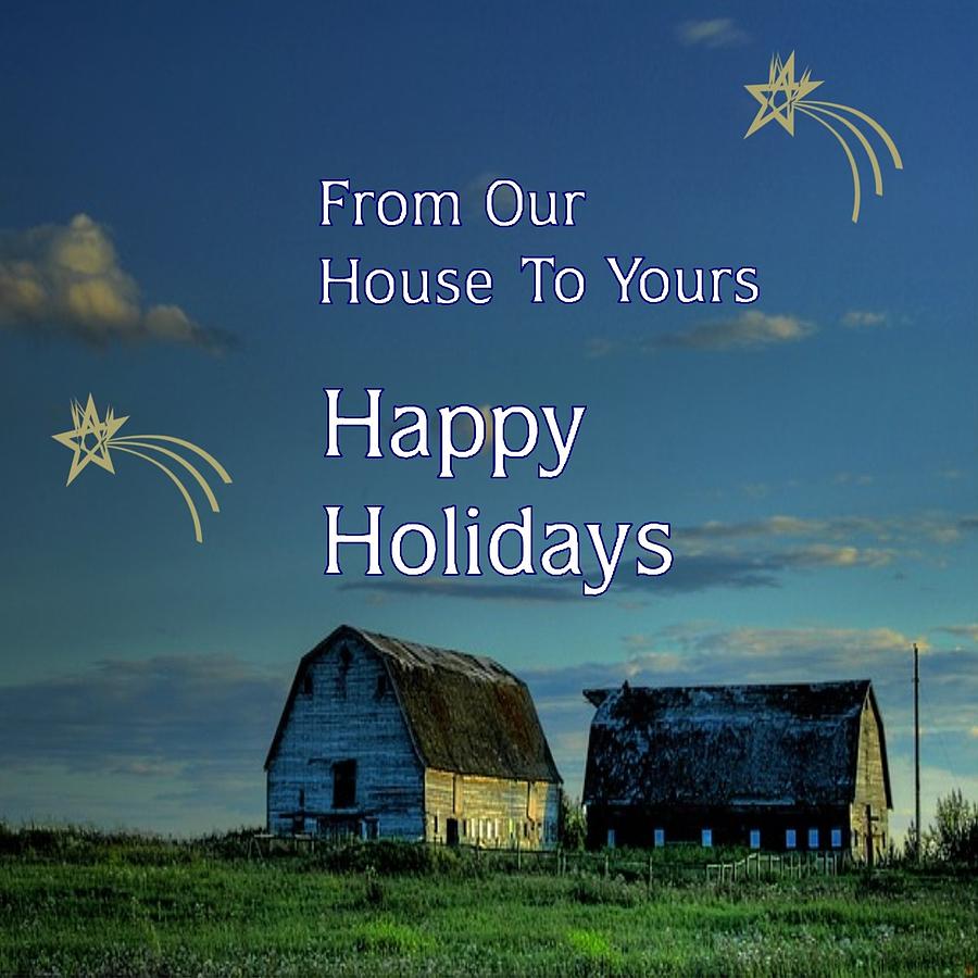 Country Holiday Greetings Digital Art by Florene Welebny