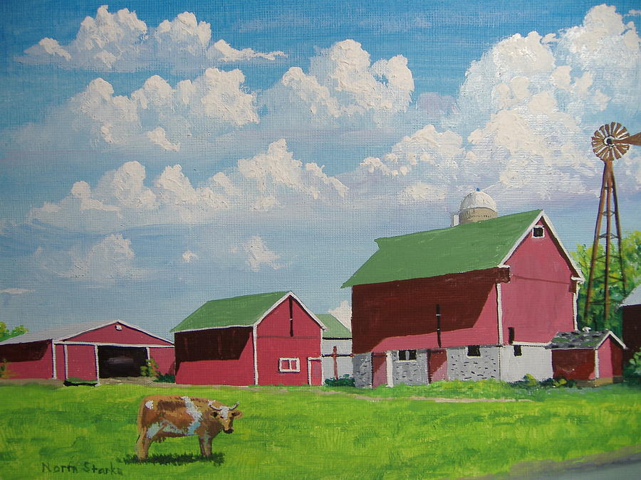 Barn Painting - Country Home by Norm Starks