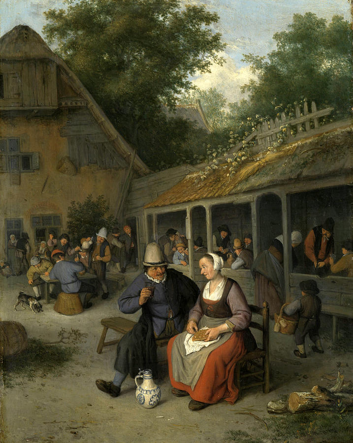 Cornelis Dusart Painting - Country Inn by Cornelis Dusart