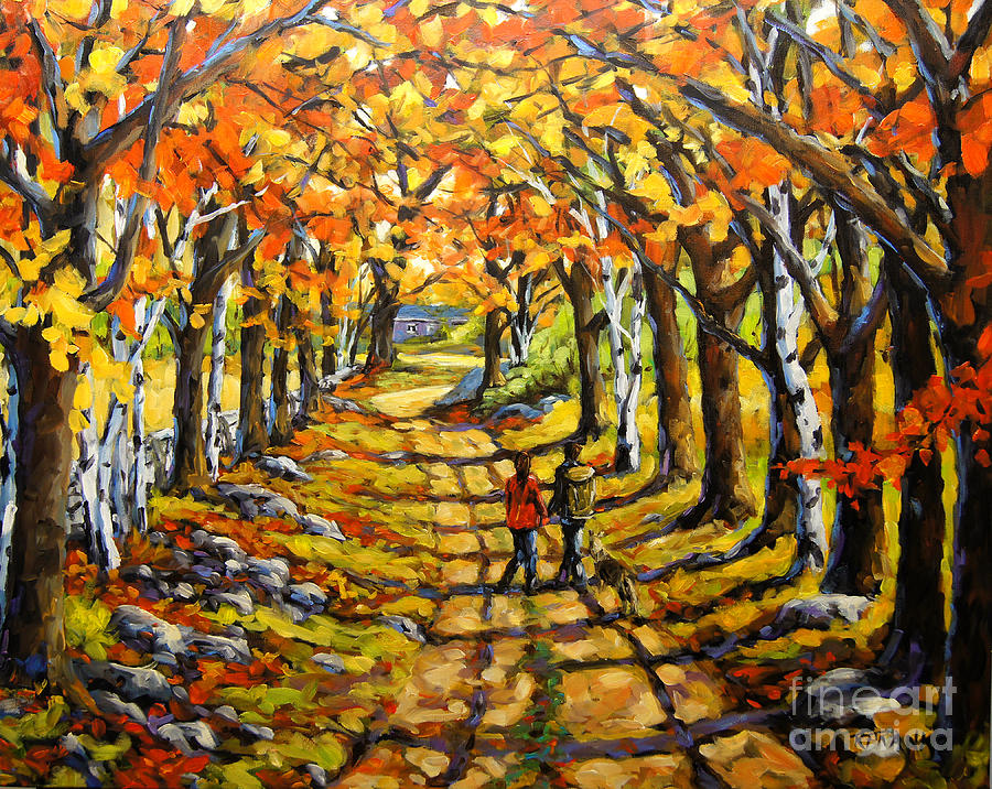 Country Lane Romance by Prankearts Painting by Richard T Pranke