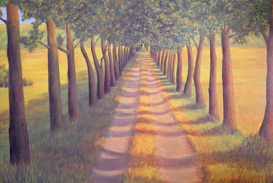 Country Lane Painting by SophiaArt Gallery