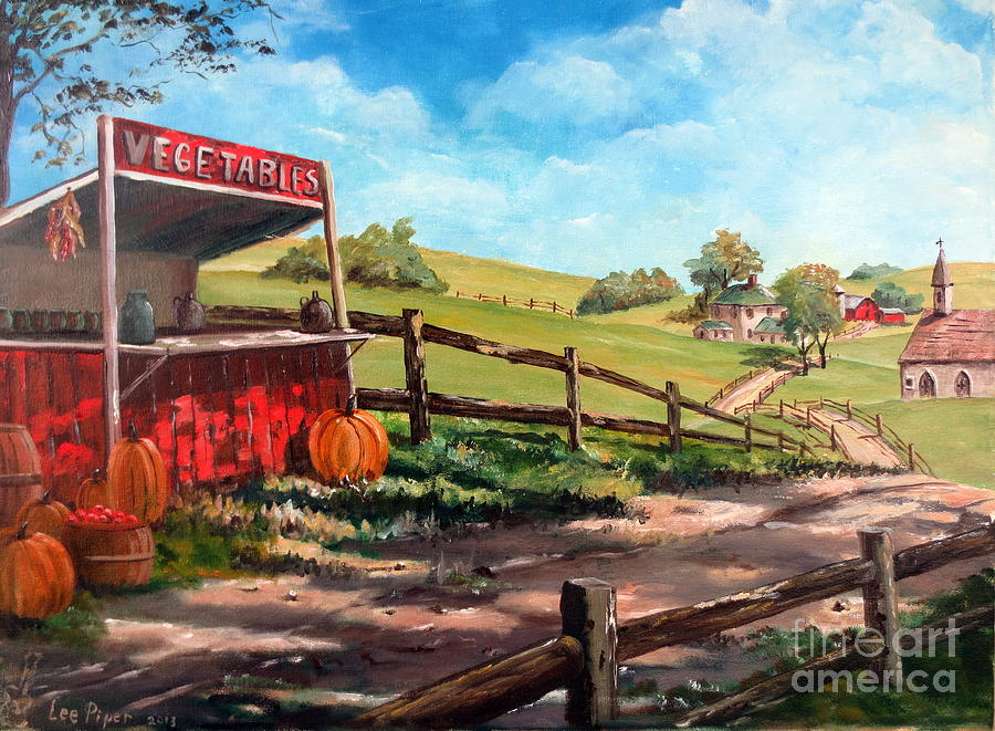 Fall Painting - Country Life by Lee Piper