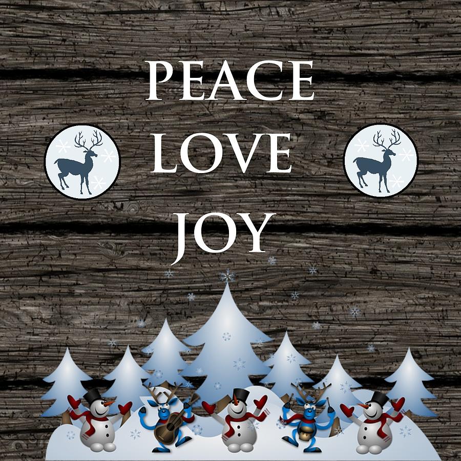 Country Peace Love Joy Digital Art by Florene Welebny