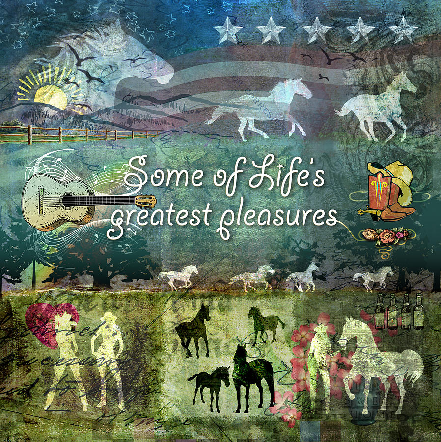 Horse Digital Art - Country Pleasures by Evie Cook