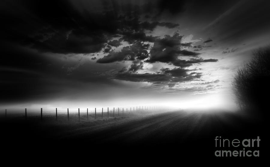 Black And White Photograph - Country Road by Dan Jurak