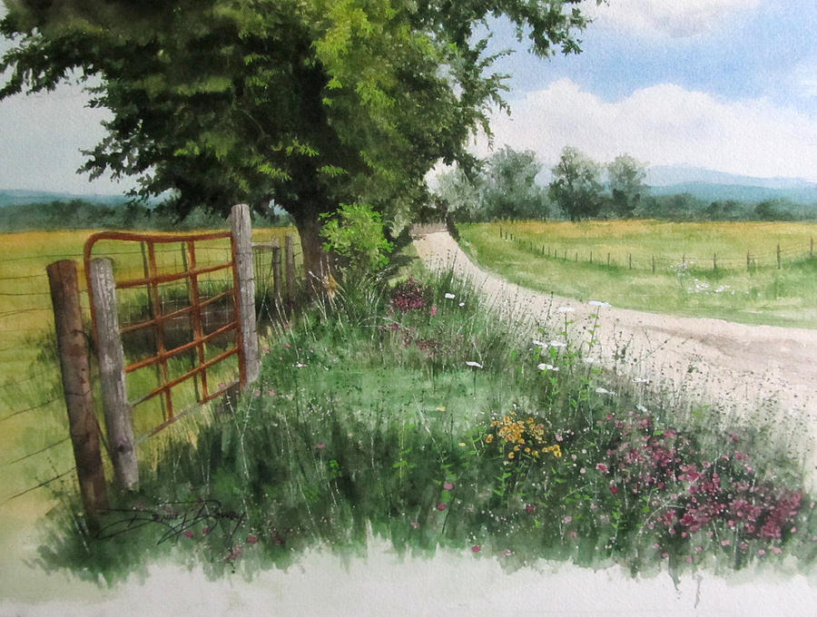 Landscape Painting - Country Road by Denny Dowdy