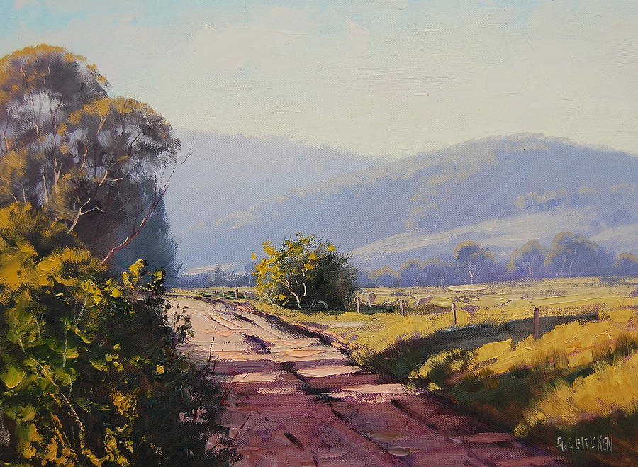 Farm Painting - Country Road by Graham Gercken