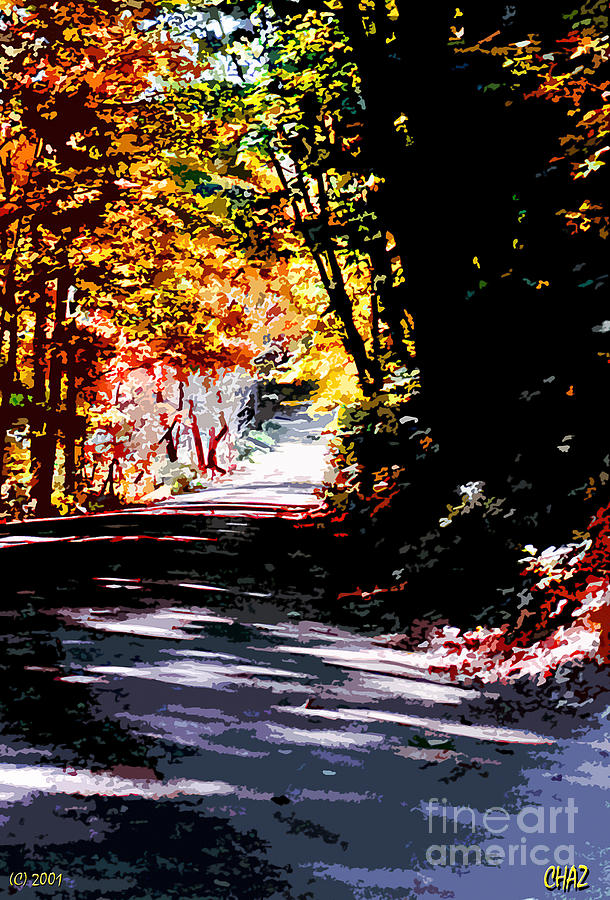Country Road in Autumn Painting by CHAZ Daugherty