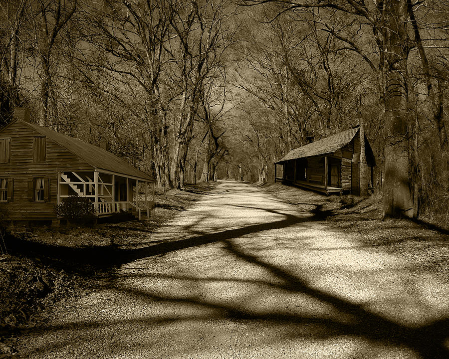 Country Road in Sepia Photograph by Cecil Fuselier