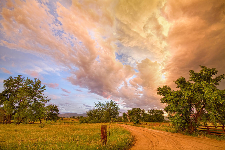Country Road Into The Storm Front Photograph