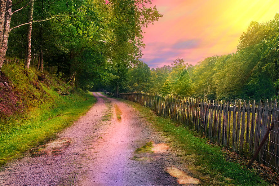 Country Road take me home Digital Art by Mary Almond
