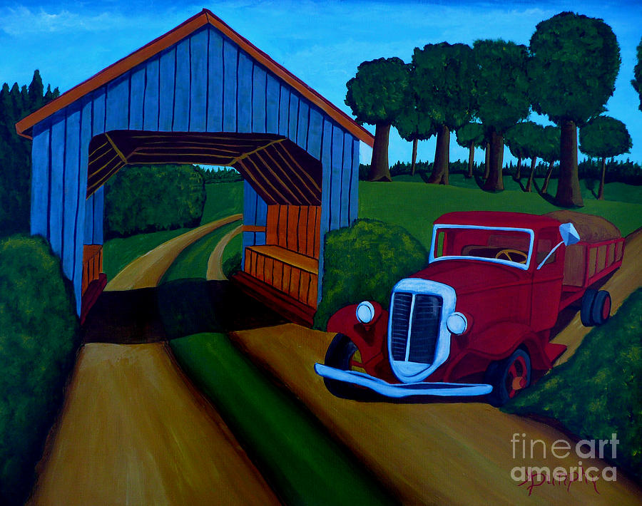 Truck Painting - Country Roads by Anthony Dunphy