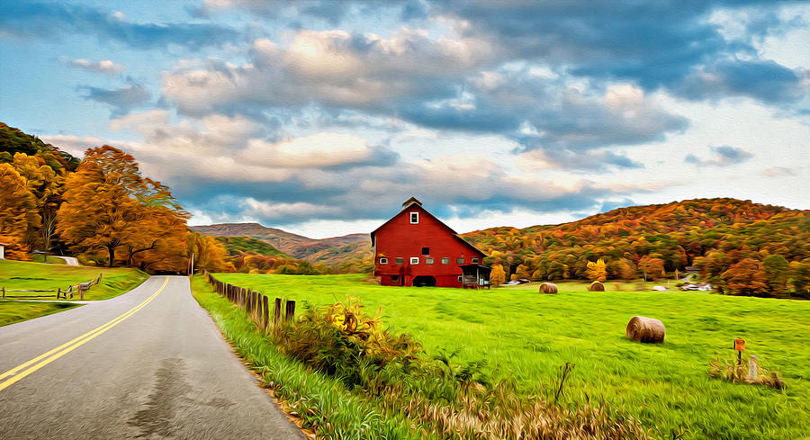 Country Road...West Virginia oil Photograph by Steve Harrington - Fine ...