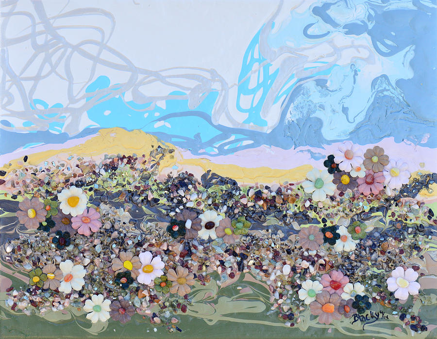 Country Rock Garden Mixed Media by Donna Blackhall