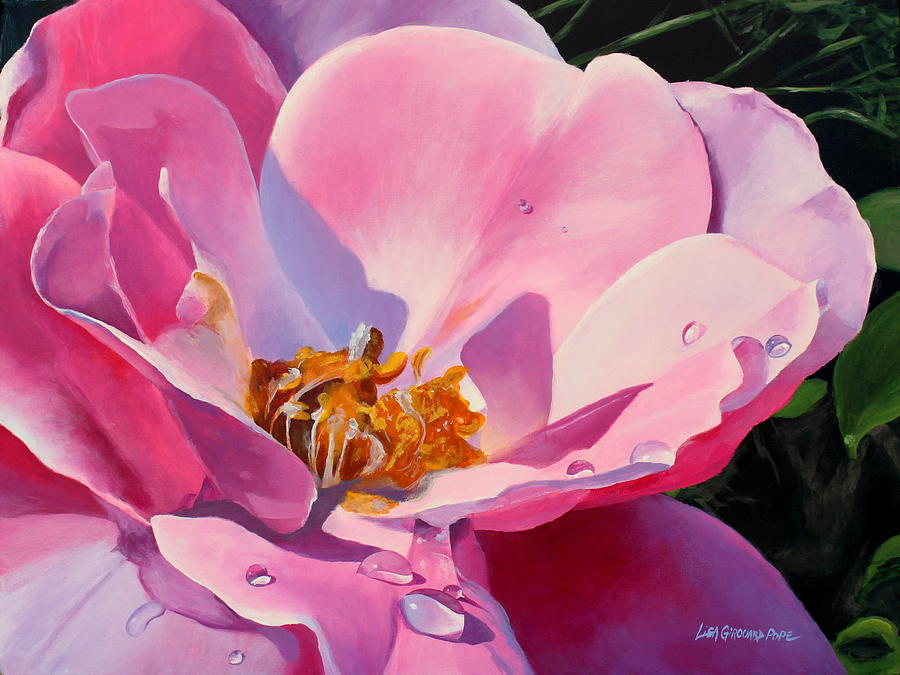 Country Rose Painting by Lisa Pope