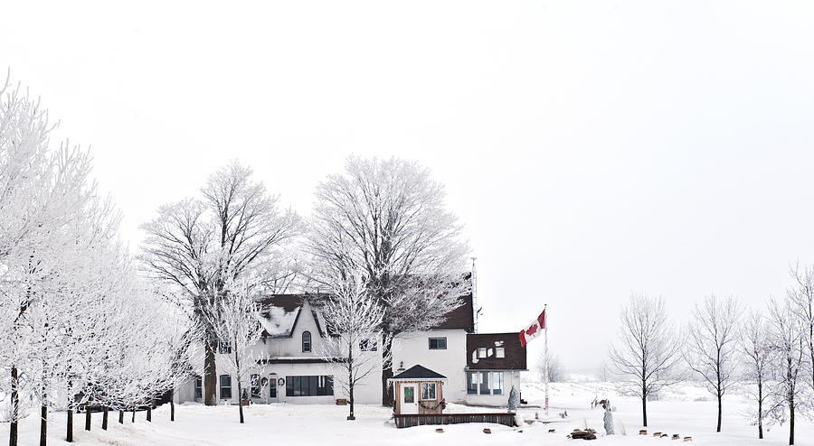 Country side house in Canada winter time Photograph by Marek Poplawski