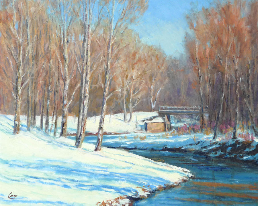 Country Snowfall Painting by Michael Camp