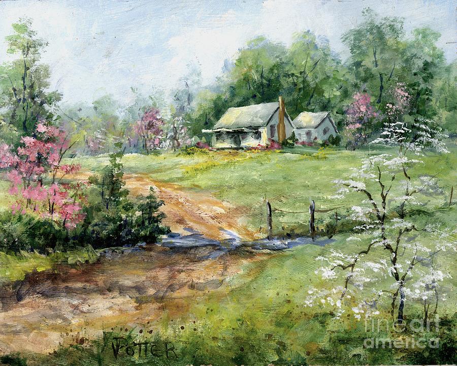 Country Spring Painting by Virginia Potter