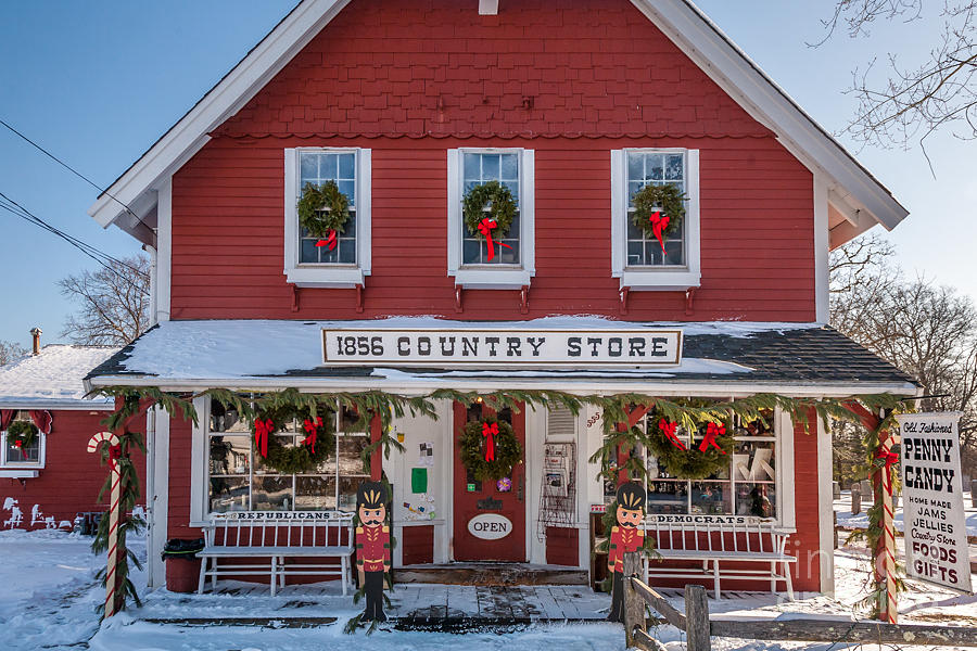 Country Store at Christmas Photograph by Susan Cole Kelly Fine Art