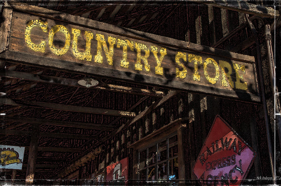 Sign Photograph - Country Store by Mick Anderson