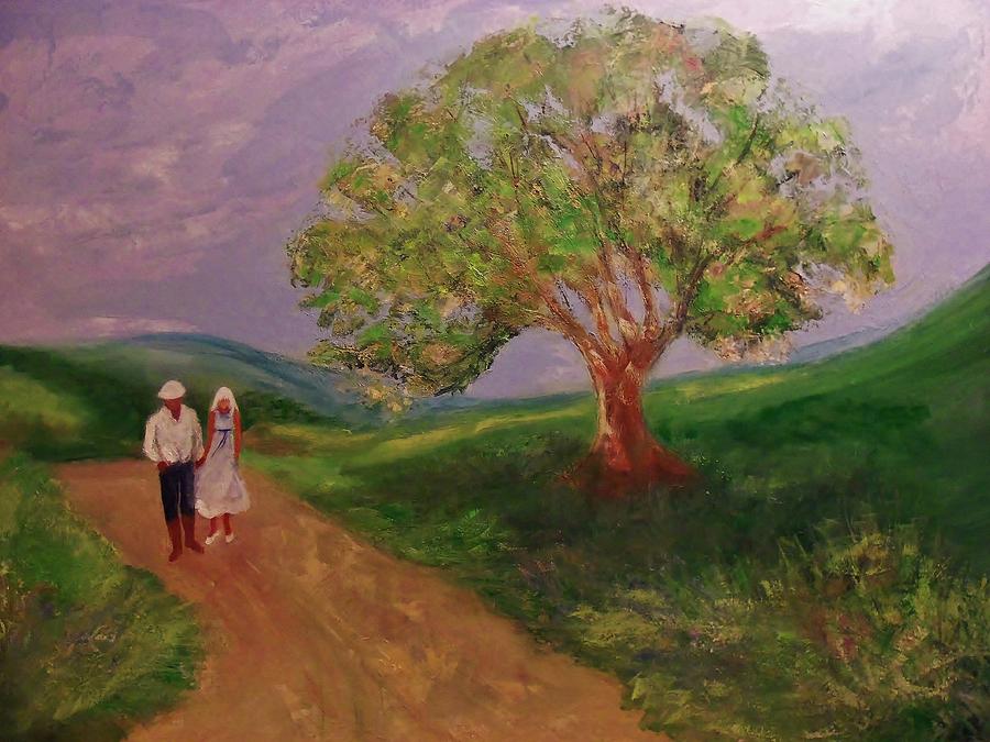 Country Stroll Painting by Jan Moore