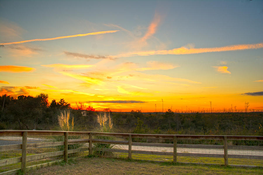 Country Sundown Photograph by Judy Hall-Folde