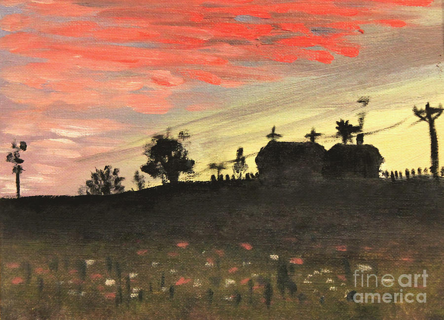 Country Sunset Painting by Art By Tolpo Collection