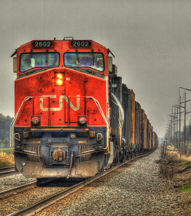 Transportation Photograph - Country Train HDR by Thomas Young