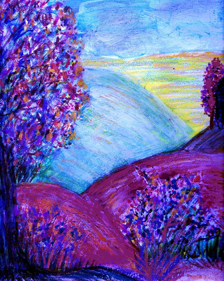 Tree Pastel - Country View by Anne-Elizabeth Whiteway