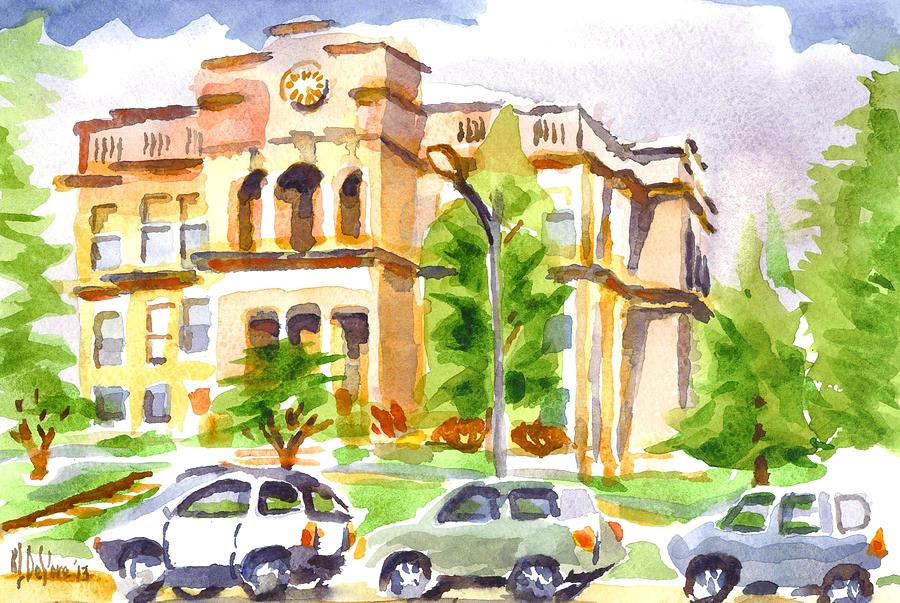 Landscape Painting - County Courthouse II by Kip DeVore
