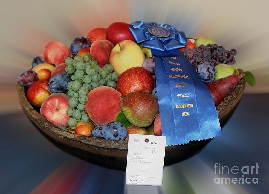 County Fair Blue Ribbon Fruit Photograph by Smilin Eyes Treasures