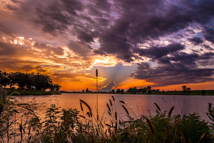 Sunset Photograph - County Lake Sunset by Mark McDaniel