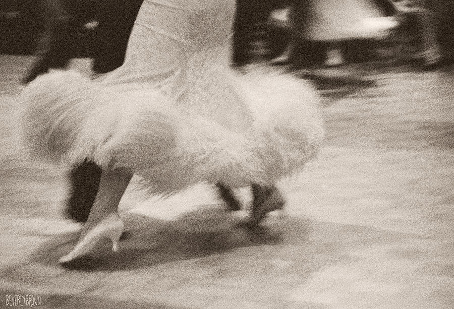 Vintage Photograph - Couple Dancing Puffy Skirt by Beverly Brown